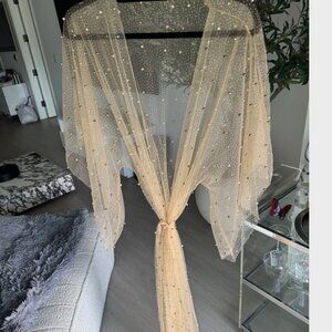 Handmade Embellished Gold Maxi Cover-Up, made in Greece. Size O/S.